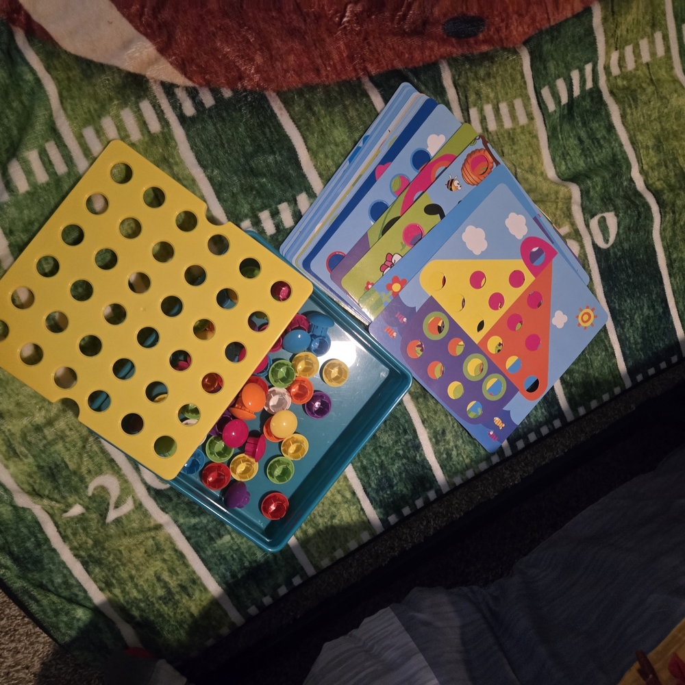 Colorful Peg Board Game Set